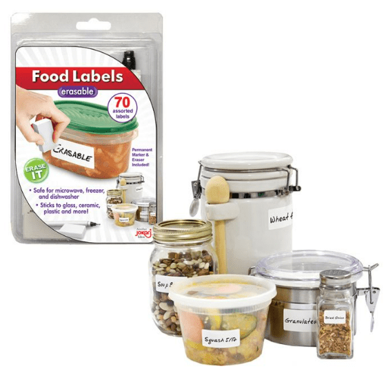 DE3827 FOOD LABELS ERASABLE (PEN & ERASER) Hospitality Lab